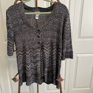 - Chico’s open front sweater Top